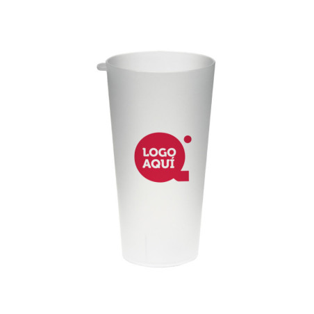 Vaso Frozen ECO reutilizable con argolla para cócteles y cerveza (400ml) Personalizado