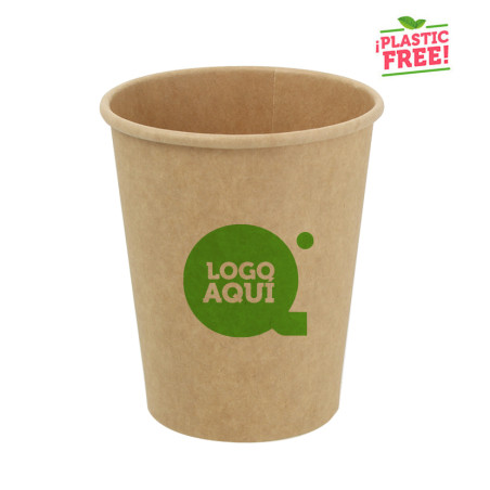 Vasos kraft para café plastic free personalizado 1 tinta