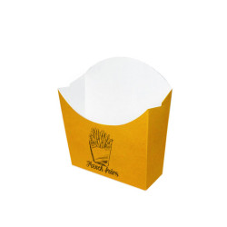 Petaca Cartón Kraft Patatas Pequeña 1 - 4 tintas + Barniz