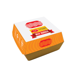 Concha de Hamburguesa Grande Kraft 1 - 4 Tintas + Barniz