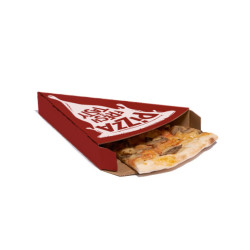 Cuña caja porción pizza kraft 1 - 4 Tintas + Barniz