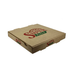 Caja Pizza Carton Kraft 30x30x4 cm Personalizadas 1-2 Tintas