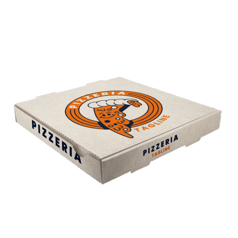 Caja de Pizza Blanca (1-2 tintas) | Personalizado Premium