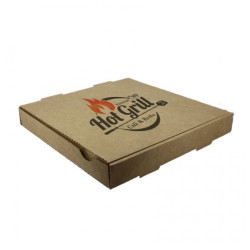 Caja Pizza Cartón Kraft 33x33x4 cm Personalizadas 1-2 Tintas