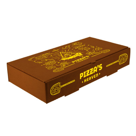 Caja Pizza Calzone Cartón Marrón 30,5x15,2x5cm Personalizada 1-2 Tintas Caja Pizza Calzone Cartón Marrón 30,5x15,2x5cm Personalizada 1-2 Tintas