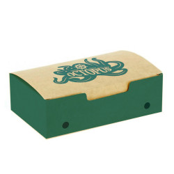 Cajas para fritos medianas kraft con ventilación 1 - 2 Tintas + Barniz