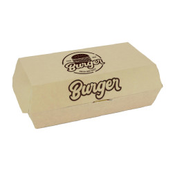Caja Menú Hamburguesa kraft Personalizado 1-4 Tintas + Barniz