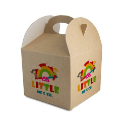 Maletín Infantil Osos Con Asas Cartón Kraft Impreso 1-4 Tintas + Barniz
