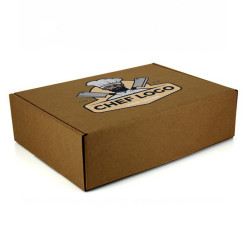 Caja Menú Microcanal Cartón Marrón 4 divisiones Personalizada 1-2 Tintas