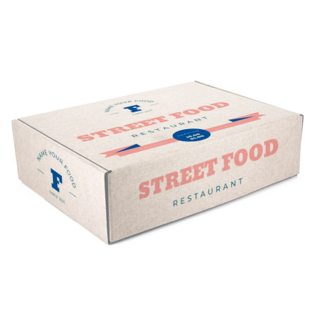 Caja Menú Microcanal Cartón Blanco 4 divisiones Personalizada 1-2 Tintas Caja Menú Microcanal Cartón Blanco 4 divisiones Personalizada 1-2 Tintas
