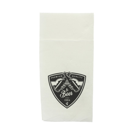 Servilleta Kanguro Blanca PP  40x40 1 hoja, 1 tinta