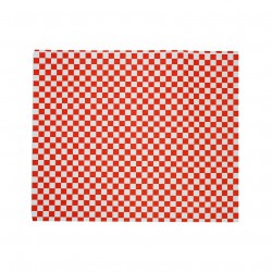 Papel antigrasa de cuadros rojos (31x38cm) | PuntoQpack