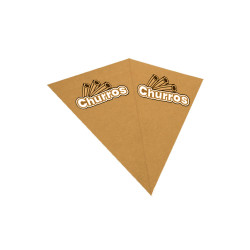 Cono Cartón Kraft Churros 1 a 4 Tintas + Barniz