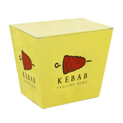 Cofre Cartón Kraft Kebab 1 a 4 Tintas +  Barniz
