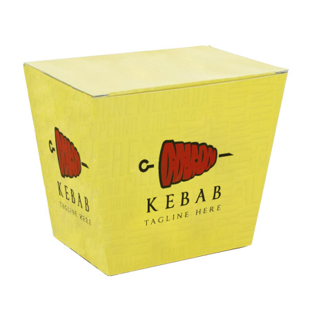 Cofre Cartón Kraft Kebab 1 a 4 Tintas +  Barniz