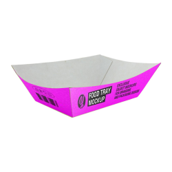 Bandeja Cartón Kraft 525 cc Patatas Grande 1 - 2 Tintas + Barniz