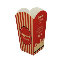 Palomitero Cartón Kraft Pequeño 45gr 1 a 4 Tintas + Barniz