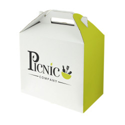 Maleta Cartón Picnic Adulto Blanca 1 - 2 Tintas + Barniz