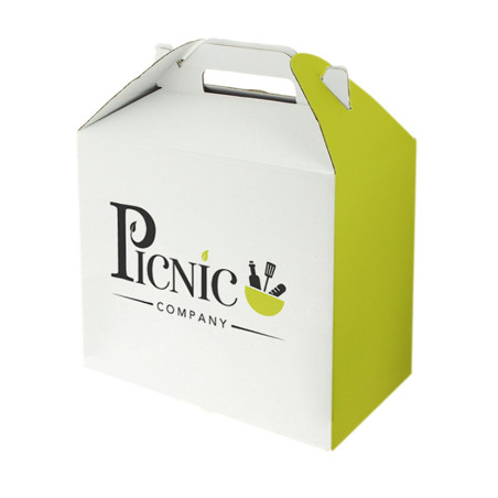 Maleta Cartón Picnic Adulto Blanca 1 - 2 Tintas + Barniz