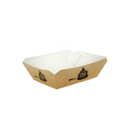 Barquetas Cartón Kraft para fritos 250ml 1 - 4 Tintas + Barniz