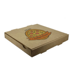 Caja Pizza Cartón Kraft 36 x 36 x 4 cm 1-2 Tintas