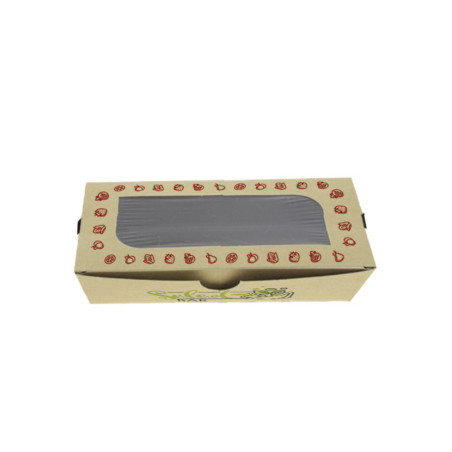 Ensaladera kraft con ventana 480 cc 1 - 2 Tintas + Barniz Ensaladera kraft con ventana 480 cc 1 - 2 Tintas + Barniz