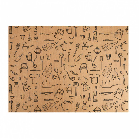 Mantel Desechable Kraft Fast Food (30x40cm) 70 gr. Impreso 1 Tinta