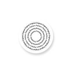 Etiqueta Redonda 3cmØ  Polipropileno blanco EPS T25 - R 500 Impresa 
