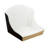 Barqueta para hamburguesas cartón negro kraft (11,5x12x12 cm)