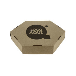 Caja Especial Tortillas Cartón Kraft 24x24x5 cm (24Ø) Impresa 1 Tinta 1 Cara