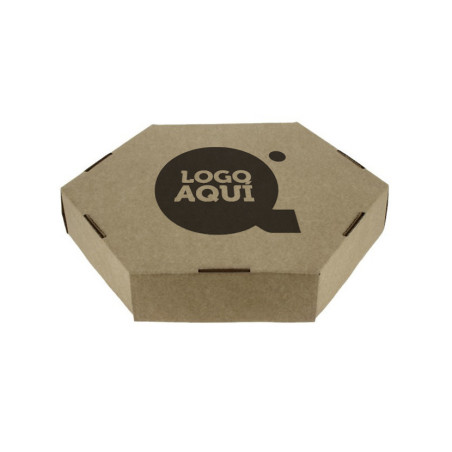Caja Especial Tortillas Cartón Kraft 24x24x5 cm (24Ø) Impresa 1 Tinta 1 Cara