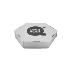 Cajas de cartón blancas para tortilla mediana (24Ø) Personalizada 1 Tinta