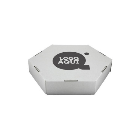 Cajas de cartón blancas para tortilla mediana (24Ø) Personalizada 1 Tinta