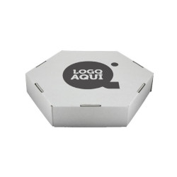 Cajas de cartón blancas para tortilla grande (26Ø) Personalizada 1 Tinta 1 Cara