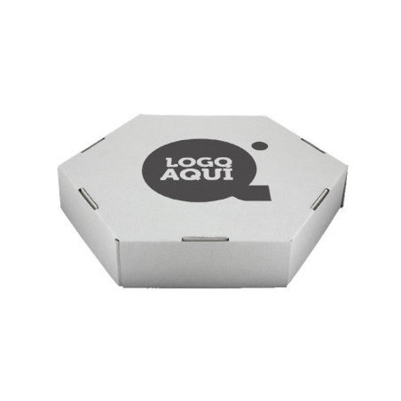 Cajas de cartón blancas para tortilla grande (26Ø) Personalizada 1 Tinta 1 Cara