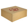 Caja tarta y roscón kraft con apertura frontal (35x35x10 cm)  Personalizada 1 Tinta