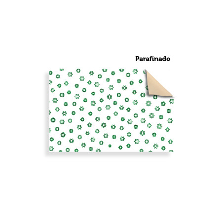 Pliego papel celulosa blanco 24 gr/m² (20.6x30CM) Parafinado 2 caras impresas, 1 o 2 tintas