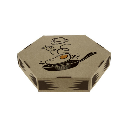 Caja Cartón Kraft para tortilla (24Ø) Personalizada 1-2 Tintas