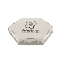 Caja Cartón Blanco para tortilla (24Ø) Personalizada 1-2 Tintas