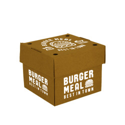 Caja Burguer Micro Canal 122 x 122 x 102 mm Impresa