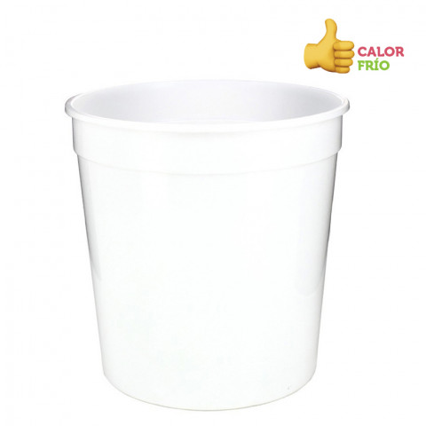 Envase circular blanco reutilizable PP (1000cc) Envase circular blanco reutilizable PP (1000cc)