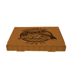 Caja 1/2 Pizza Mediana Cartón Marrón 30 x 40 x 4 cm 1-2 Tintas