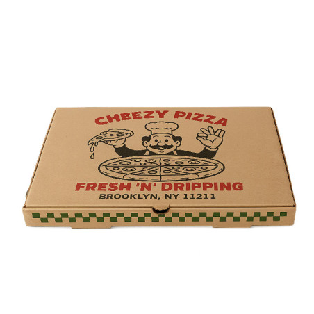 Caja de Pizza KraftEco (1-2 tintas) | Personalizado Premium
