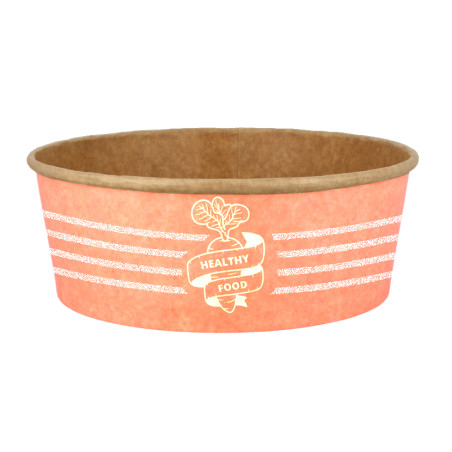 Ensaladera Cartón Kraft Plastic Free Con Tapa Rpet 1100ml Personalizada Ensaladera Cartón Kraft Plastic Free Con Tapa Rpet 1100ml Personalizada