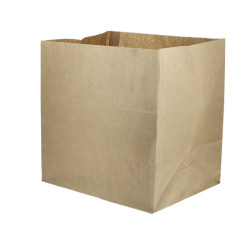 Bolsas sin asas de papel kraft fondo ancho y altas (32+21x33cm)