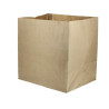 Bolsas sin asas de papel kraft fondo ancho y altas (32+21x33cm)