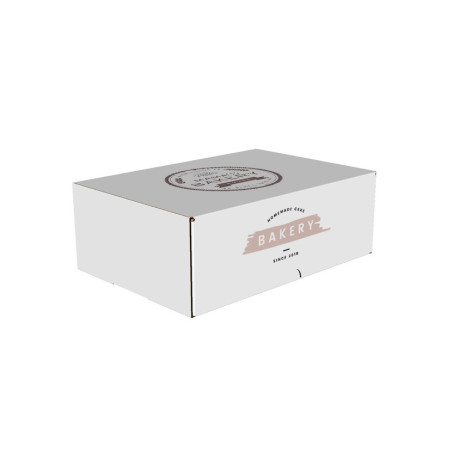 Cajas de cartón blancas microcanal medio menú (2 divisiones) Personalizada 1 cara