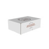 Cajas de cartón blancas microcanal medio menú (2 divisiones) Personalizada 1 cara