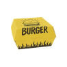 Cajas de cartón kraft para hamburguesas pequeñas Personalizadas 1 Tinta