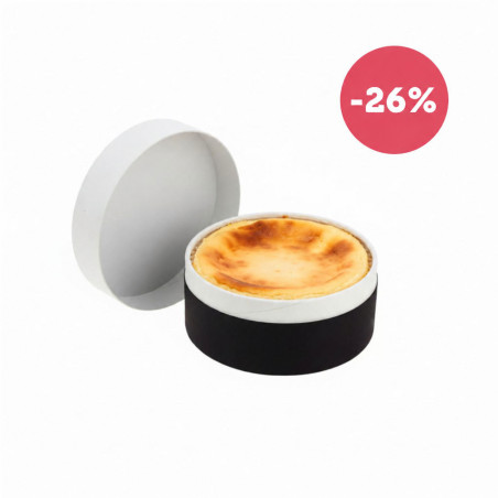 Molde cartón blanco y negro para tarta de queso (12,6Ø x 5,7cm)